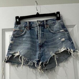 Zara Distressed Denim Shorts - Size 0